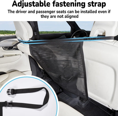 Pet Barrier with Large Zipper Storage - Car/SUV/Truck Divider Net for Dogs