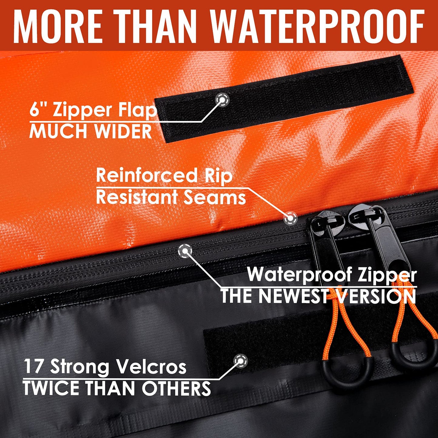 21ft³ Waterproof Rooftop Cargo Bag - 840D Heavy-Duty, w/Mat/Hooks/Lock for All Vehicles