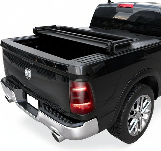 Soft Tri-fold 5.6 Feet Bed Tonneau Cover Compatible for 2009-2025 Dodge Ram 1500 (Incl. 2019-2024 Classic & 2019-2025 New Body Style) W/o Ram Box Truck Bed