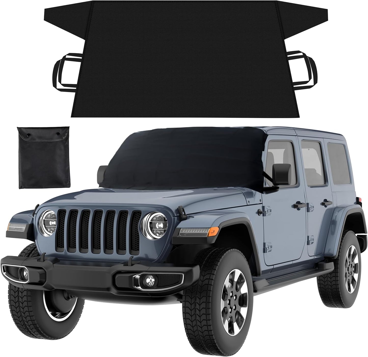 600D Oxford Windshield Snow Cover for Jeep Wrangler & Bronco (X-Small)
