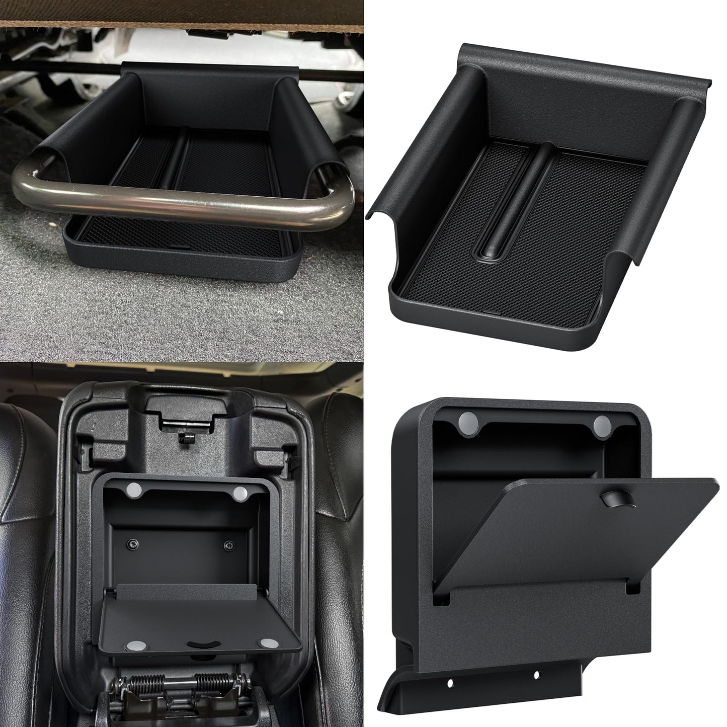 Front Under Seat Storage Organizer (2-PCS) for 2018-2026 Jeep Wrangler JL & Gladiator JT (Excludes Power Seats)
