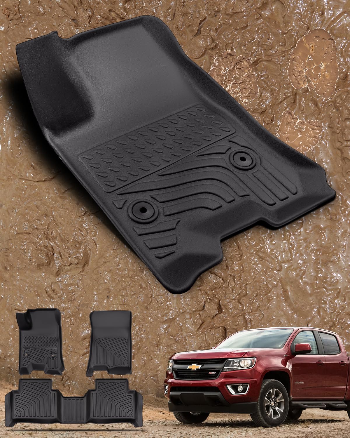 Custom Floor Mats for Chevy Chevrolet Colorado GMC Canyon 2023 2024 - OHMU