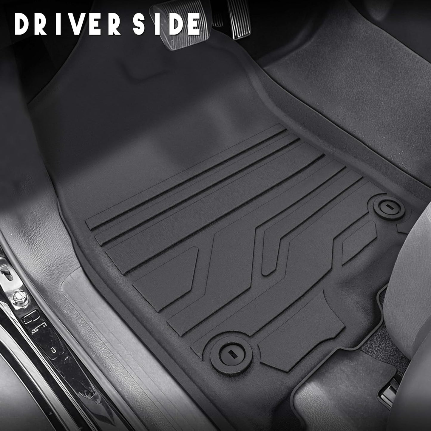 KARPAL Floor Mats for Ram 1500 DT Crew Cab 2019-2024 New Body Style (NOT Fit Classic Body), TPE All-Weather Floor Liners 1st & 2nd Row Car Mats with & w/o Underseat Storage, Ram Accessories