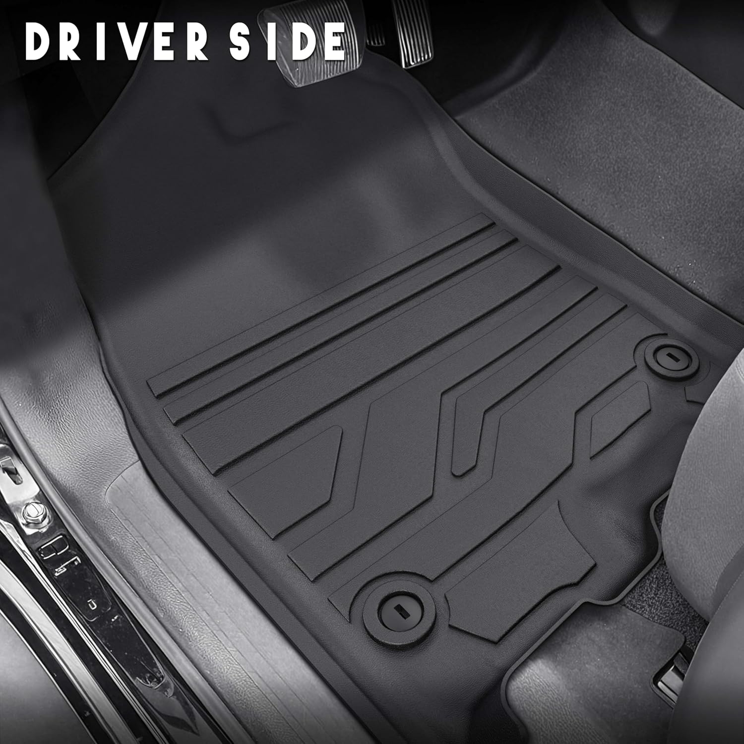 KARPAL Floor Mats for Ram 1500 DT Crew Cab 2019-2024 New Body Style (NOT Fit Classic Body), TPE All-Weather Floor Liners 1st & 2nd Row Car Mats with & w/o Underseat Storage, Ram Accessories