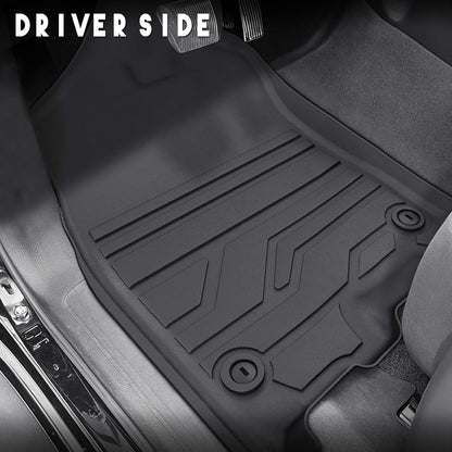 KARPAL Floor Mats for Ram 1500 DT Crew Cab 2019-2024 New Body Style (NOT Fit Classic Body), TPE All-Weather Floor Liners 1st & 2nd Row Car Mats with & w/o Underseat Storage, Ram Accessories