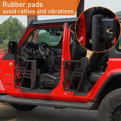 4 Doors textured Tube Half Guards for Jeep Wrangler JL Unlimited | Gladiator JT 2018-2024 - OHMU