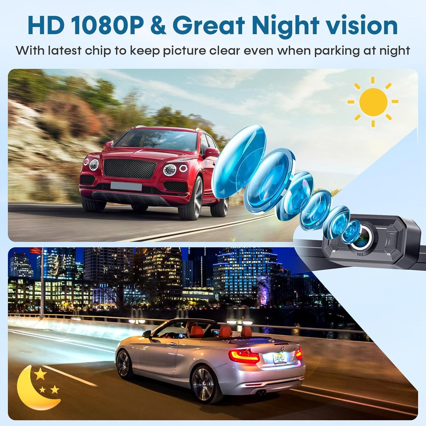 Wireless Backup Camera for Trucks: 5 Inch 1080P HD Display, Rear View Camera, IP69K Waterproof, Night Vision, Dual-Camera Support, DIY Installation, Customizable Parking Lines by Befumly H21