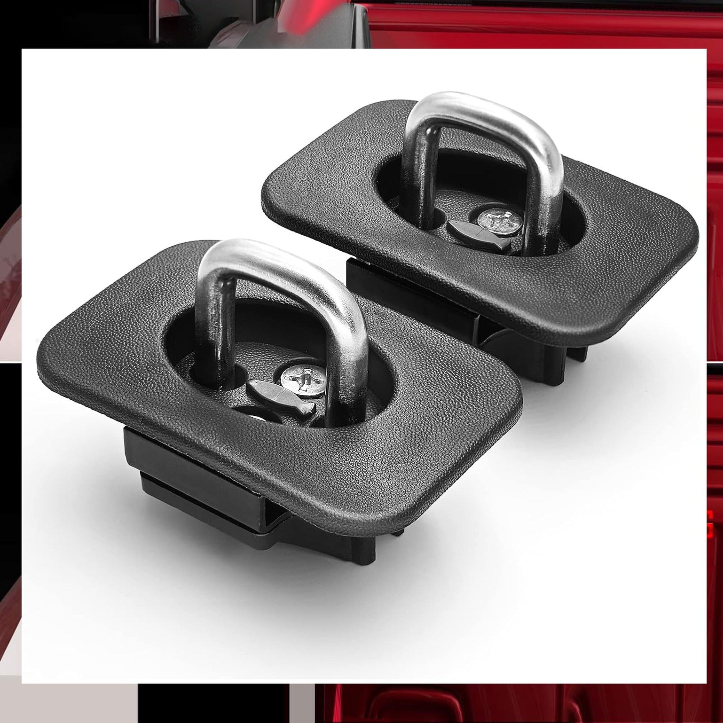 Retractable Truck Bed D-Ring Anchors, 3000LBS, 4PCS