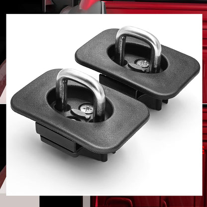 Retractable Truck Bed D-Ring Anchors, 3000LBS, 4PCS