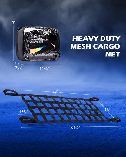 2-Pack Mesh Cargo Net / Hammock for Jeep Wrangler & Gladiator (1987-2022)
