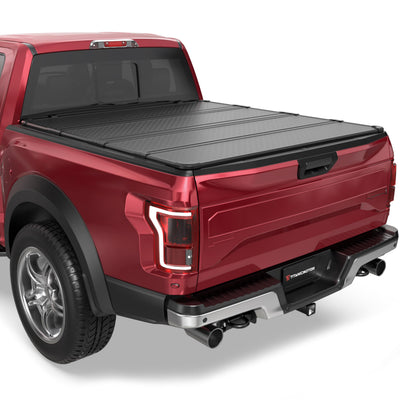 Hard Quad-Fold Aluminum Tonneau Cover for 2015-2026 Ford F-150 5.5' Styleside Bed