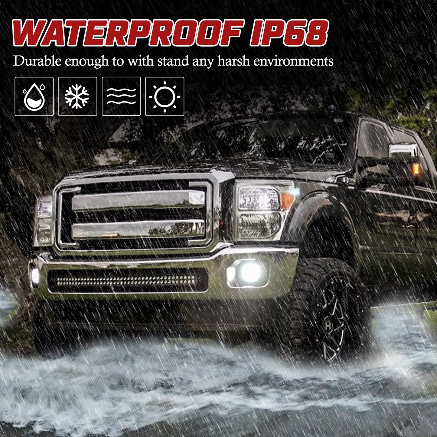 LED Fog Lights for Ford F-Series 2011-2016, Bumper Driving Lamp Kit