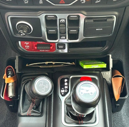 Center Console Gear Shift Organizer Tray for 2018-2026 Jeep Wrangler JL & Gladiator JT (Patent Design)