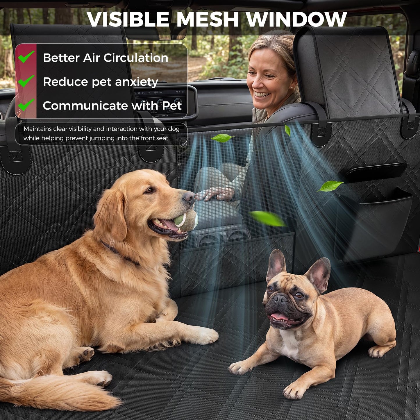 Jeep Wrangler/Gladiator Dog Car Seat Extender Hammock, Waterproof