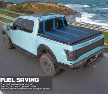 Soft Roll-Up Tonneau Cover for 2015-2026 Ford F-150 5.5' Short Bed