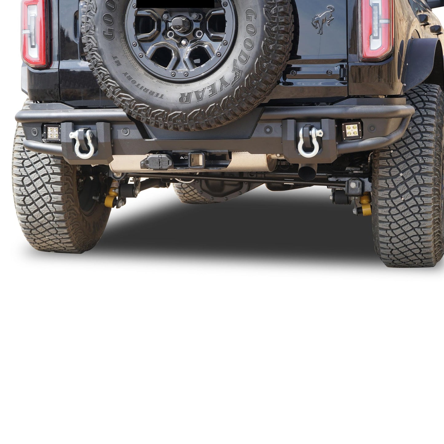 Armour Heavy Duty Matte Black Rear Bumper Kit for Ford Bronco