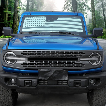 US Flag Windshield Sun Shade for 2021-2023 Ford Bronco - Heat Shield Visor