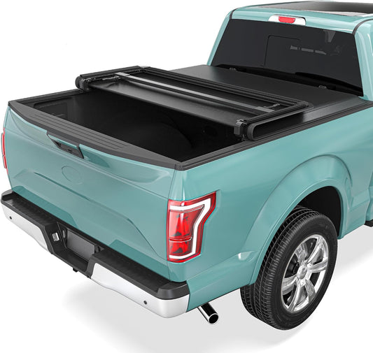 Soft Tri-Fold Truck Bed Tonneau Cover Fit for Ford F-150 F150 2015-2025 5.5 ft Bed Without Raptor Series