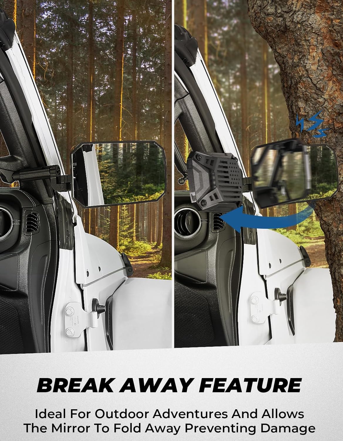 Mirrors Doors Off for Wrangler JL/JLU 2018-2024 Gladiator JT