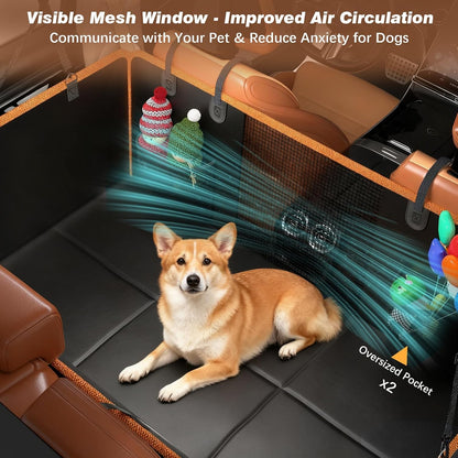 450 lb Back Seat Extender with Hard Bottom - Waterproof Non-Slip, 45% More Space for Cars/SUVs/Trucks