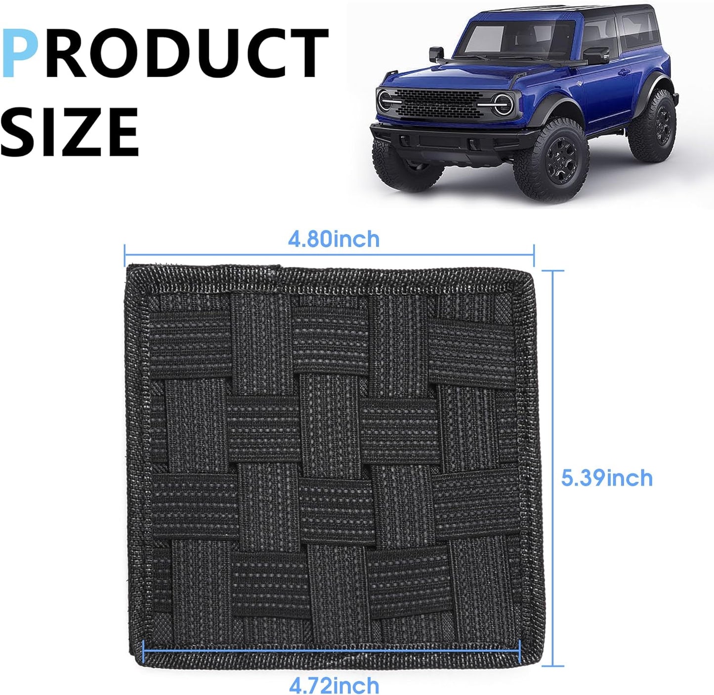 MOLLE Center Console Organizer for 2021-2026 Ford Bronco - Tactical Storage Pouch