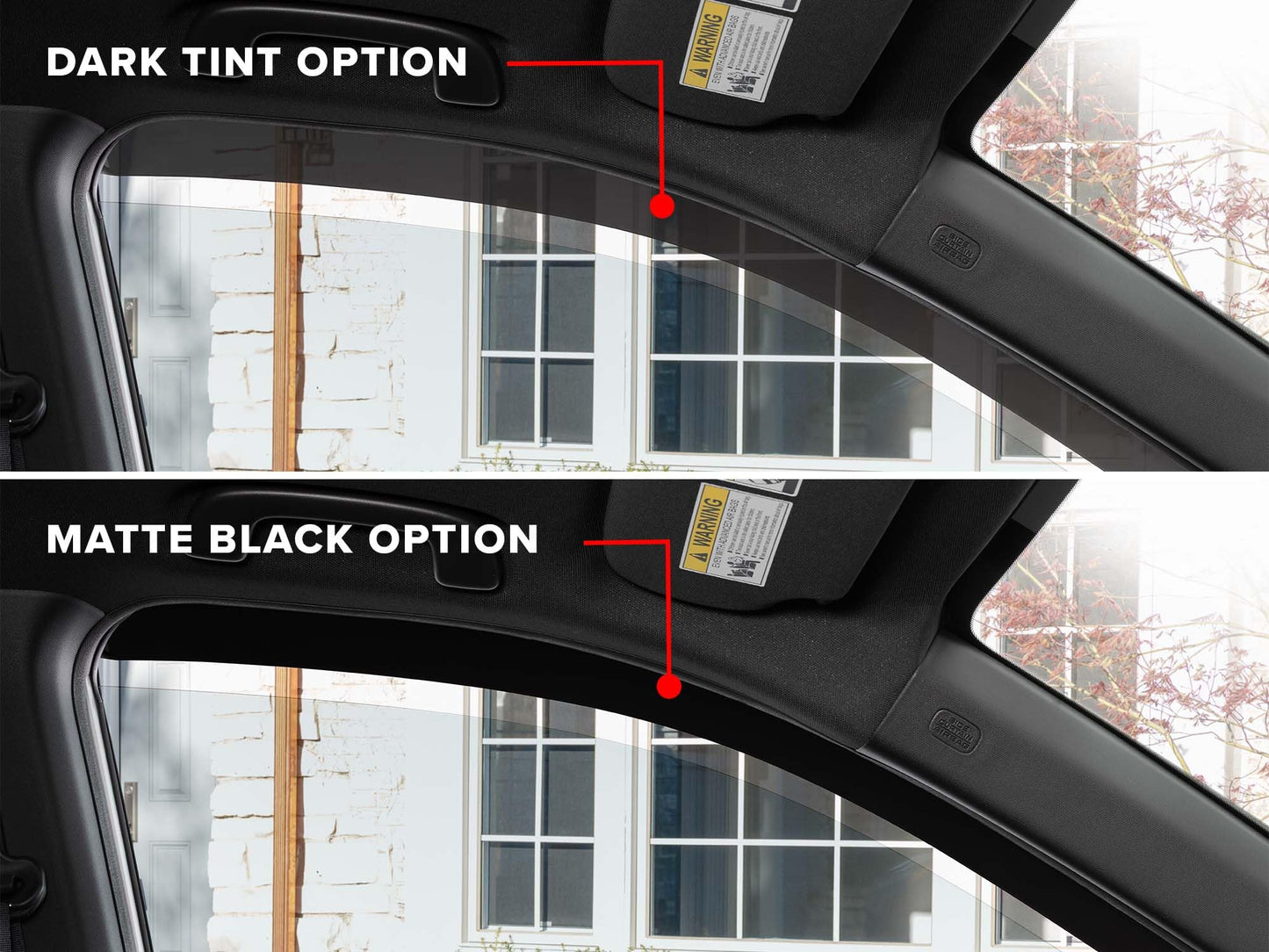 Dark Tint Side Window Deflectors for Ford F-150/Lightning/Raptor - Custom Fit (801025IM-81765IM)