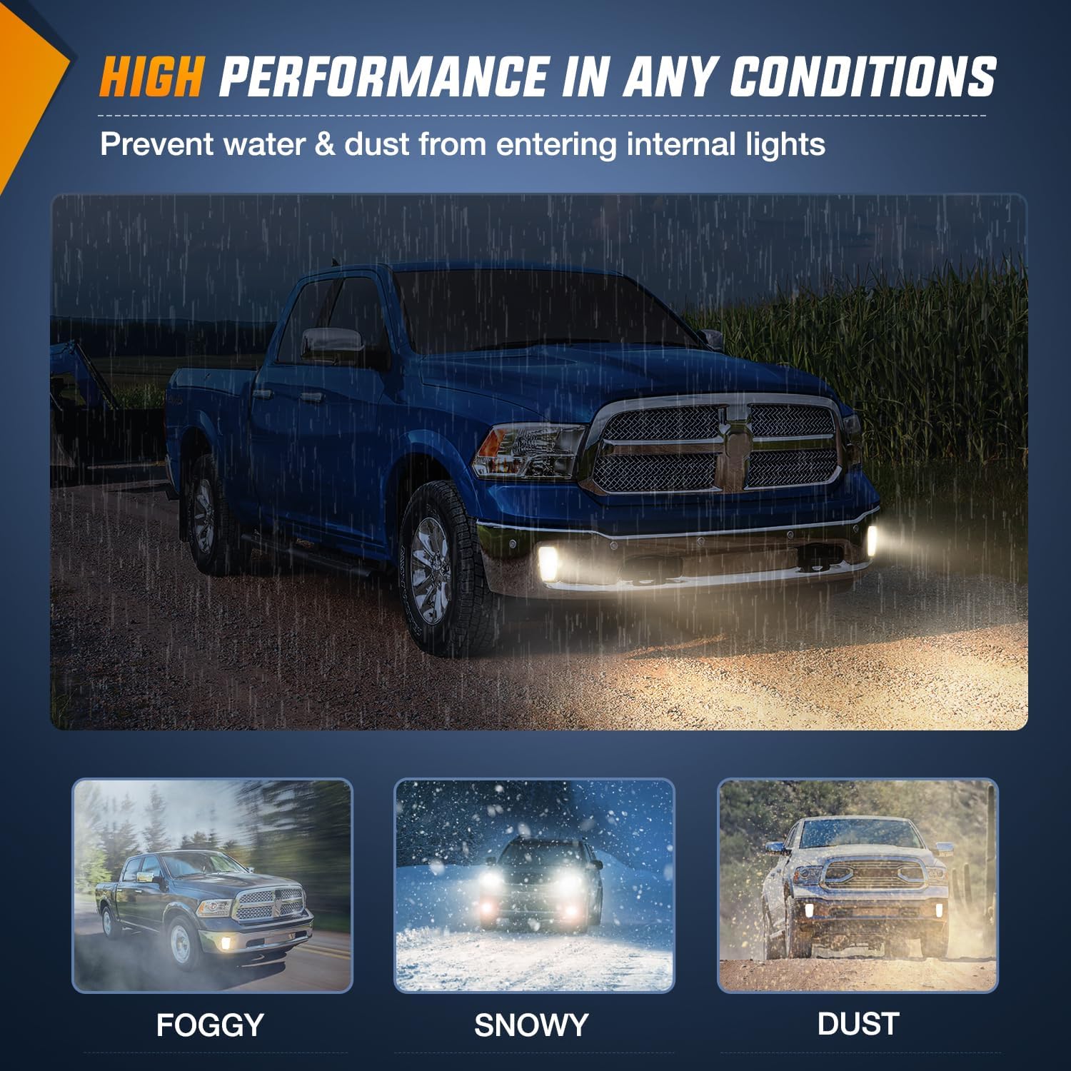 Nilight Fog Lights Assembly Compatible with 2013 2014 2015 2016 2017 2018 Dodge Ram 1500 2019-2021 RAM 1500 Classic (Not Fit for Rebel Model) Fog Light Replacement Clear Lens, 2 Years Warranty