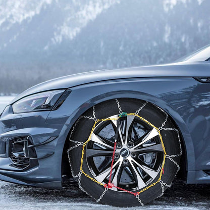 High Carbon Steel Snow Chains (Set of 2) - Wear-Resistant for Cars & SUVs