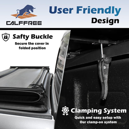 Hard Tri-Fold Truck Bed Tonneau Cover Compatible with 2009-2026 Dodge Ram 1500 & 2500
