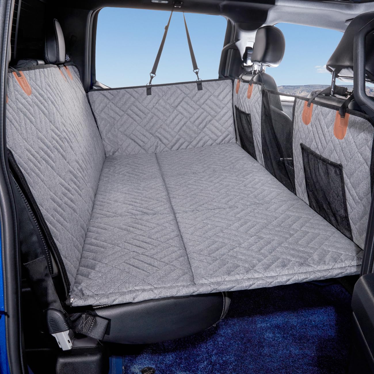 Dog Seat Cover and Bed for Trucks for F150, RAM1500, Silverado - Non-Inflatable Pet Mattress - OHMU