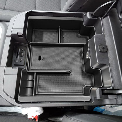 Center Console Organizer Tray for 2019-2023 Chevy/GMC 1500 & HD (Full Console/Bucket Seats Only) - Black