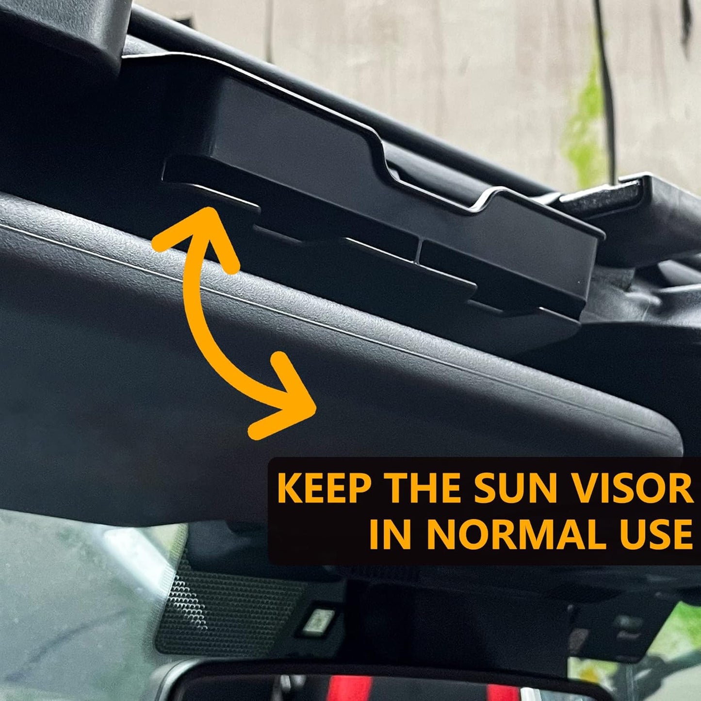 Sunglass Holder for 2021-2026 Ford Bronco 2/4-Door - Sun Visor Organizer (Black)
