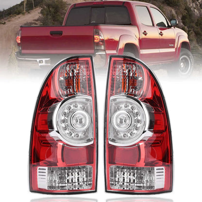 Tail Lights for 2005-2015 Toyota Tacoma, Red Lens, Halogen