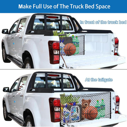 Heavy Duty Elastic Cargo Net (18"x50") for Ford, Chevy & GMC Pickup Beds