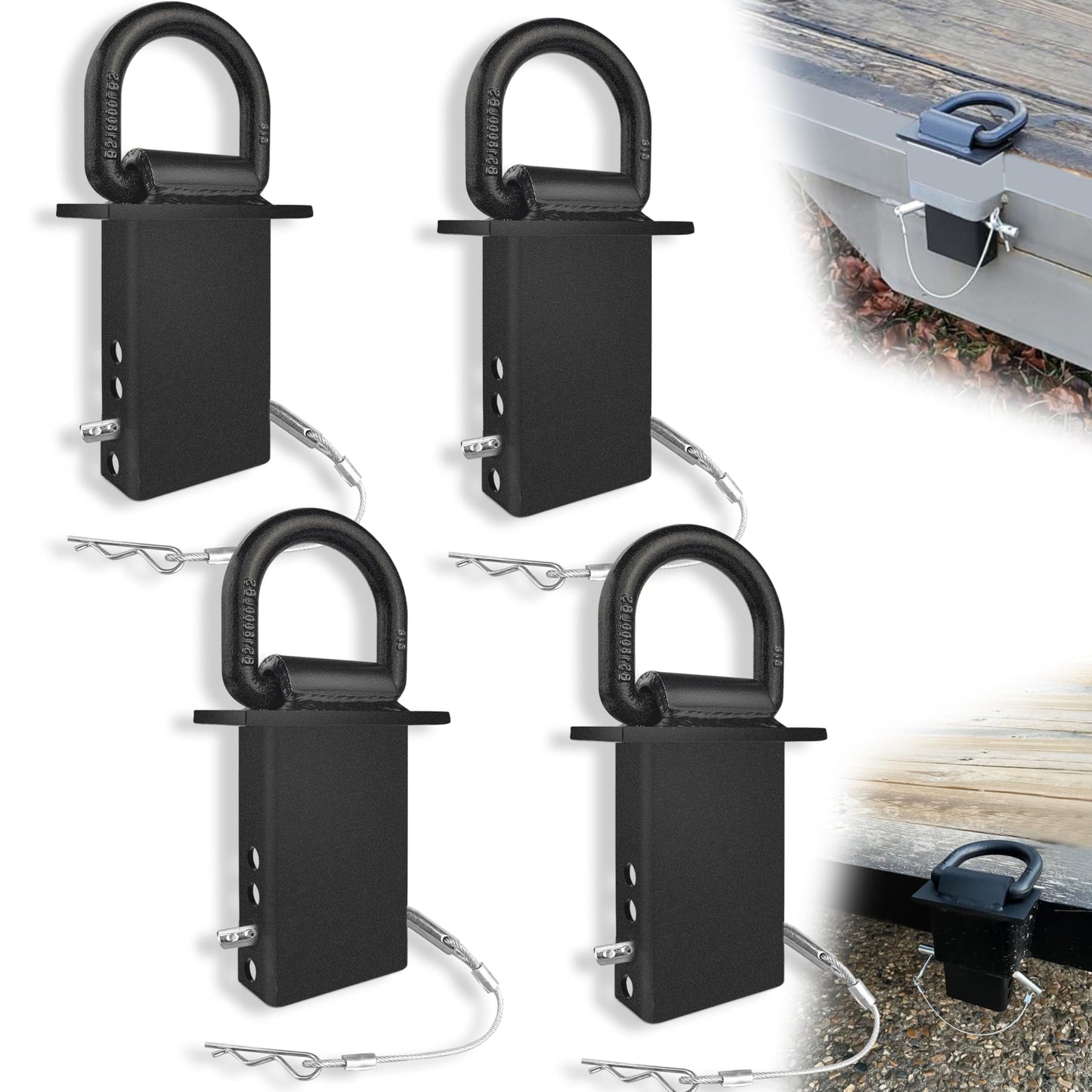 4Pcs 18000lbs Heavy Duty Stake Pocket D Rings - OHMU