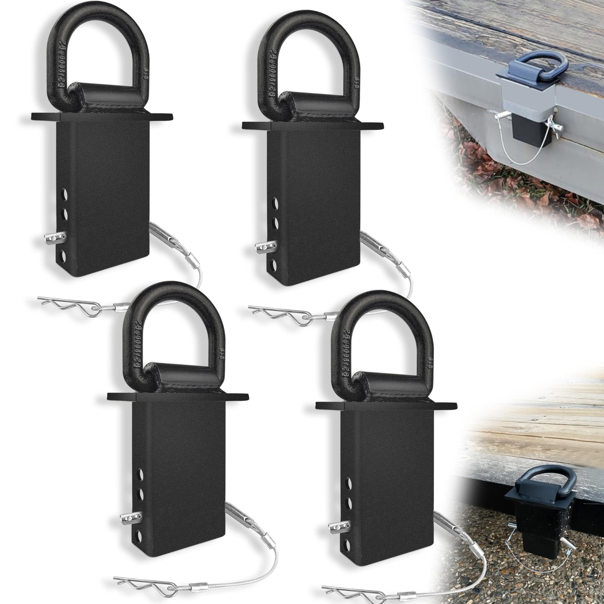 4Pcs 18000lbs Heavy Duty Stake Pocket D Rings - OHMU
