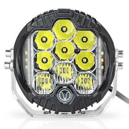 5" 50W Round LED Driving Light - 5000LM Spot/Flood Combo, IP67 Waterproof (1-Pack)