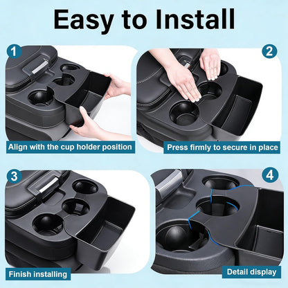 Hanging Center Console Organizer for 2013-2024 Ram 1500 & 2500/3500 (Jump Seat Only) - Cup Holder Expander