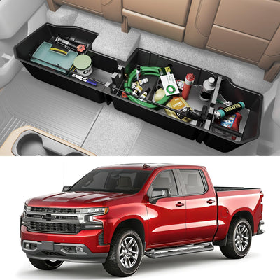 Rear Underseat Storage Box for 2019-2026 Chevy/GMC 1500 & HD - Double/Crew Cab