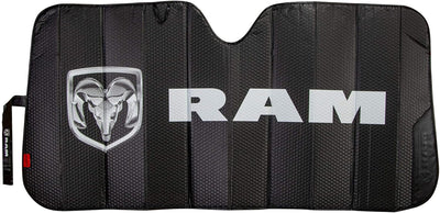 RAM Logo Matte Black Accordion Windshield Sunshade - 003860R01