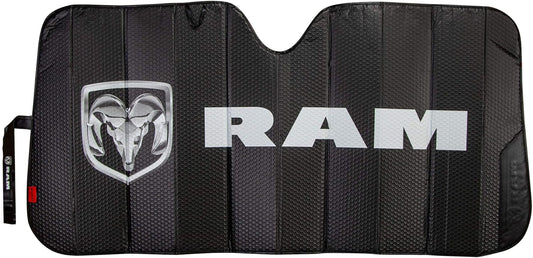 RAM Logo Matte Black Accordion Windshield Sunshade - 003860R01