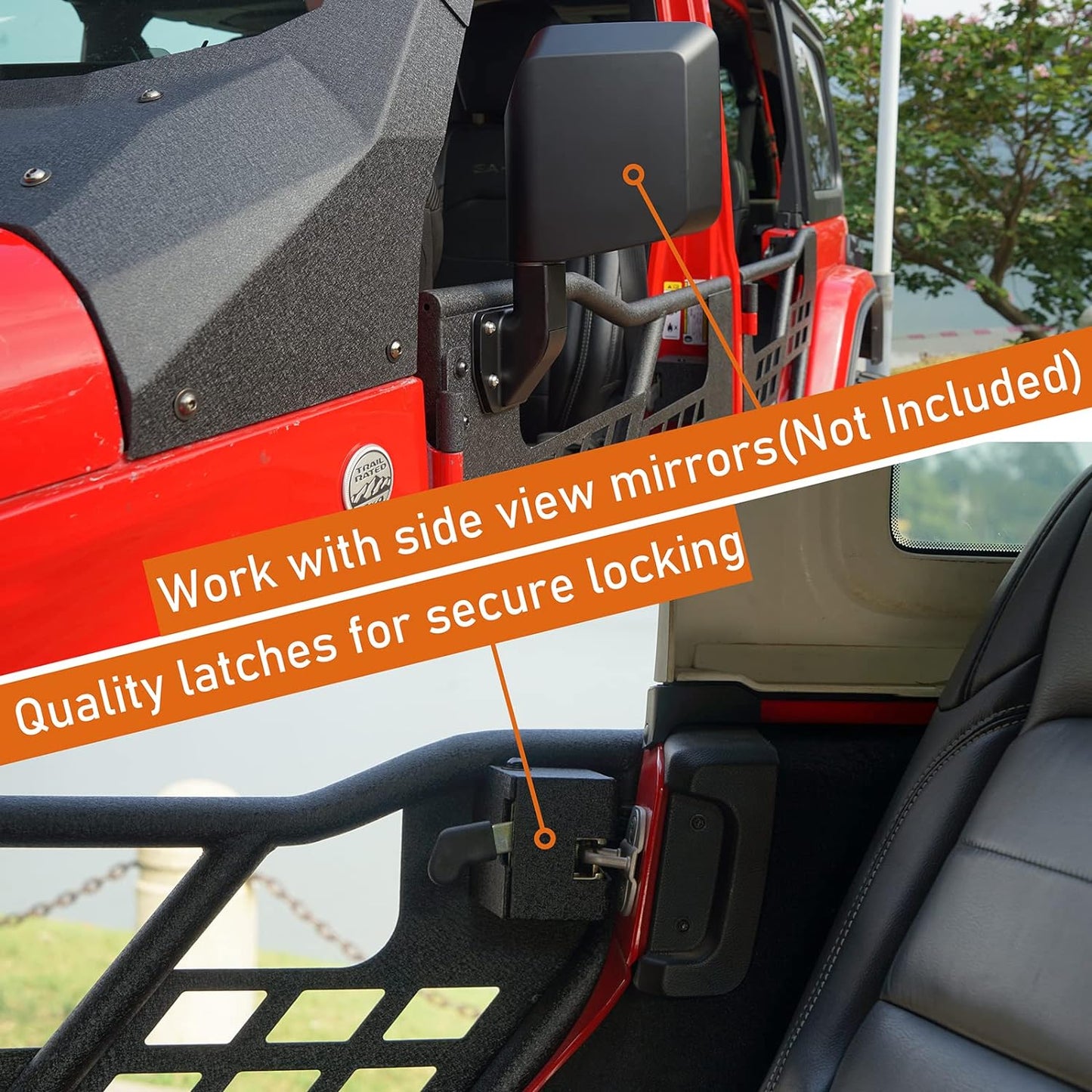 Wrangler JL Gladiator 4 Doors textured Tube Half Guards for Jeep Wrangler JL Unlimited | Gladiator JT 2018-2023