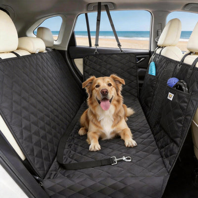 Waterproof Reversible Dog Car Seat Cover with Mesh Window