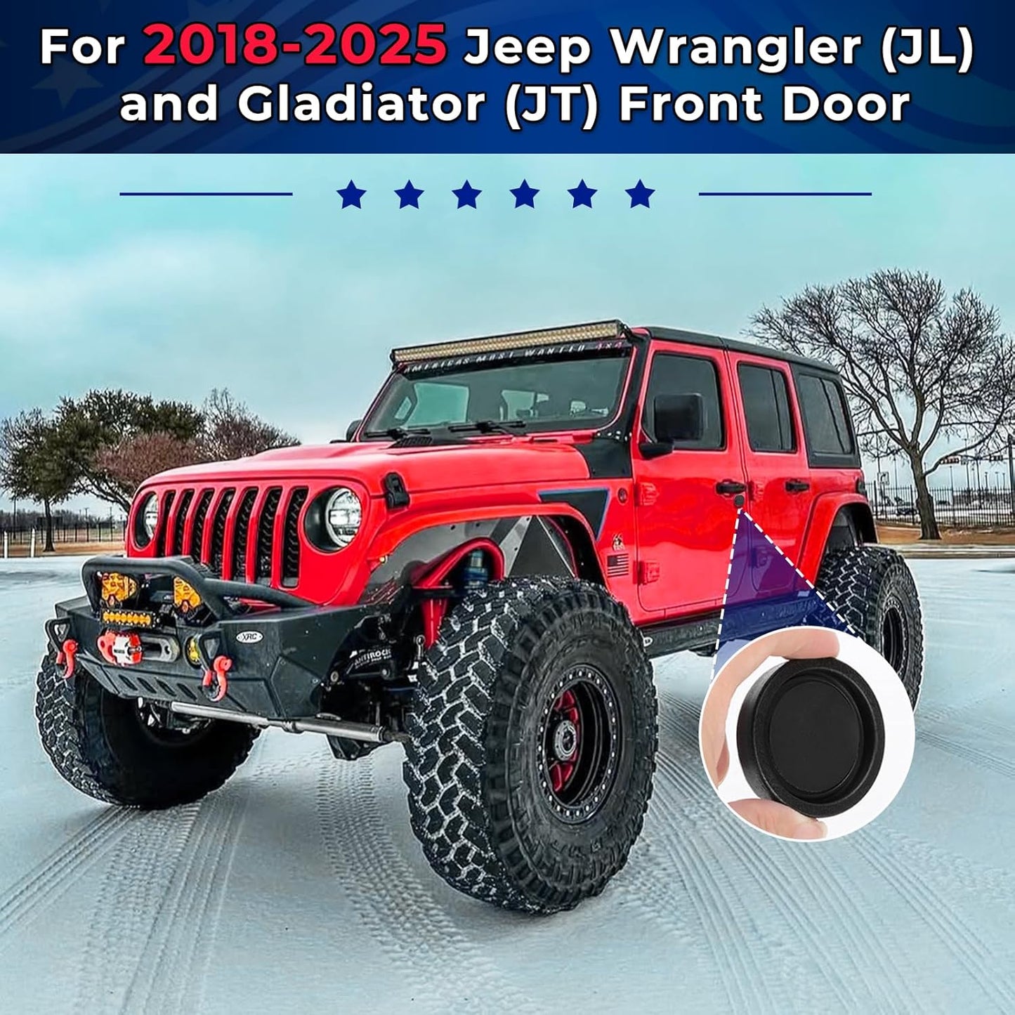 Magnetic Keyhole Covers for 2018-2026 Jeep Wrangler JL & Gladiator JT
