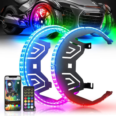 Chasing Color Wheel Ring Lights fit for All Cam-Am Spyder F3 Models 2017-2024