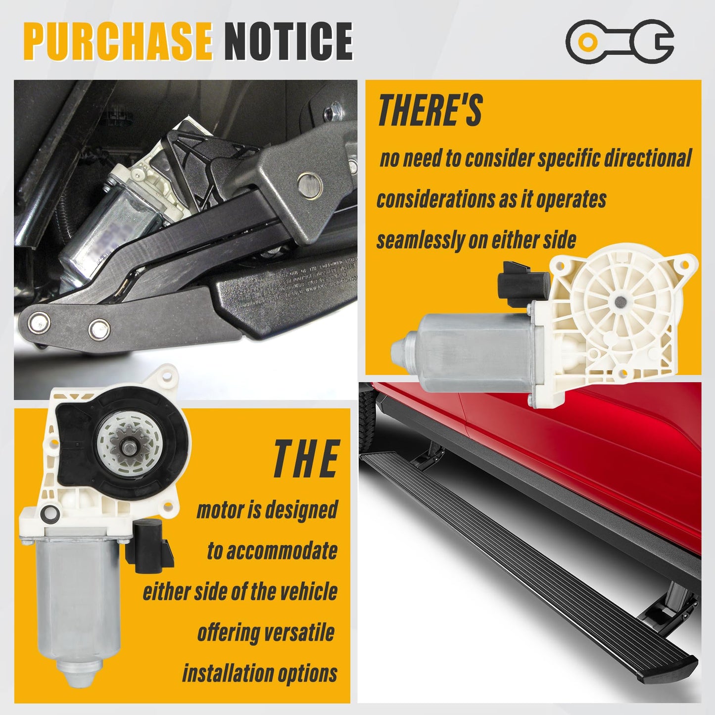 AMP Research Side Step Motor Kit - 80-03129-90, Replaces A10049-113