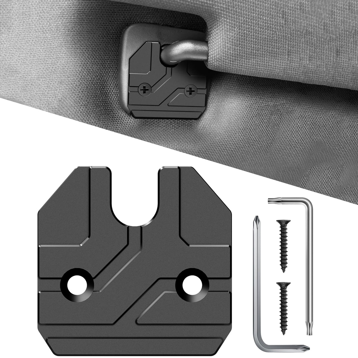 Aluminum Alloy Sun Visor Repair Kit Compatible with RAM 1500 2019-2026,2-Pack