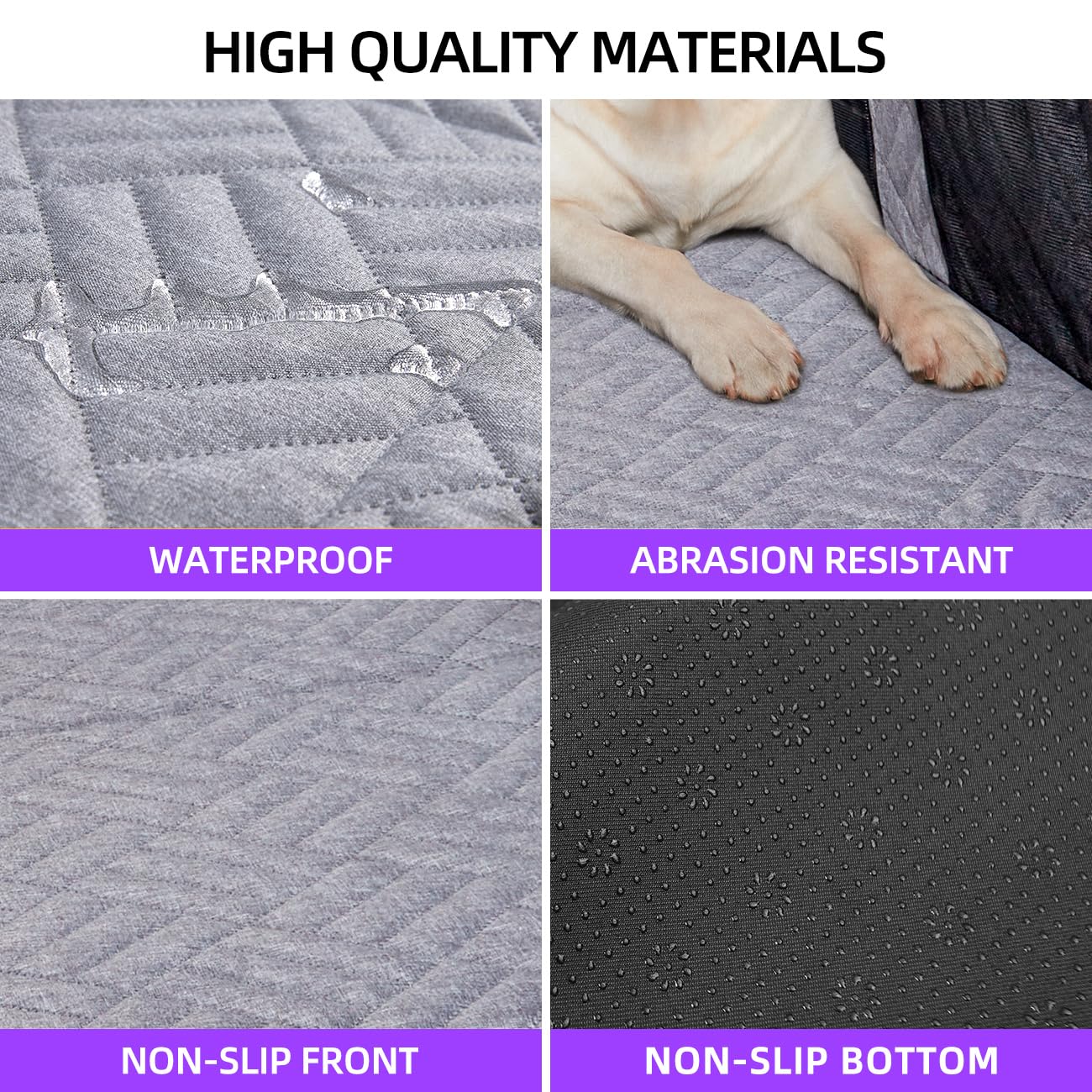 Dog Seat Cover and Bed for Trucks for F150, RAM1500, Silverado - Non-Inflatable Pet Mattress - OHMU