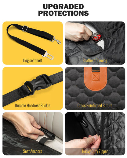 420 lb Waterproof Back Seat Extender with Hard Bottom - Anti-Scratch, Easy Clean for Dogs