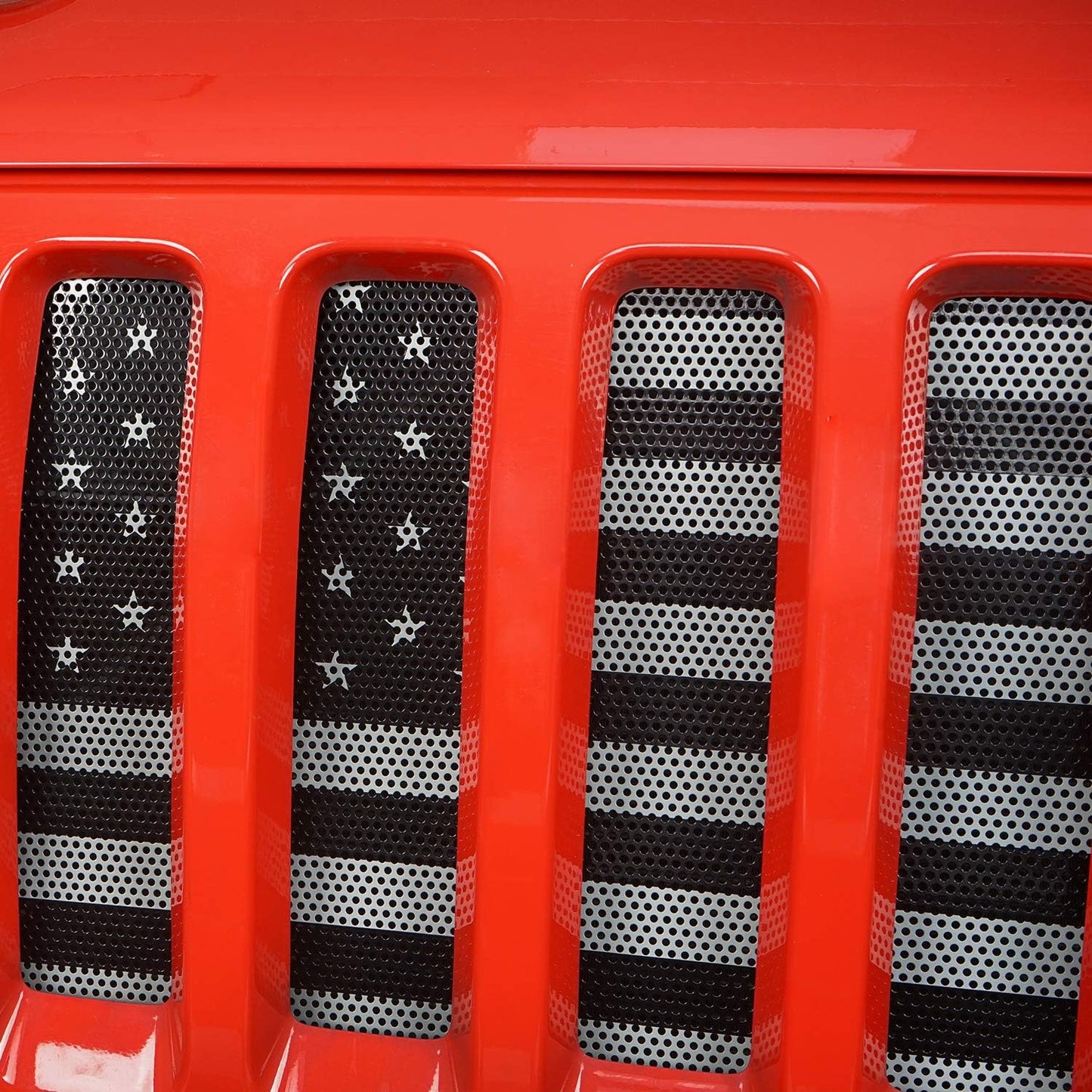 2018-2025 Jeep Gladiator JT / Wrangler JL Grille Insert - Faded US Flag Design